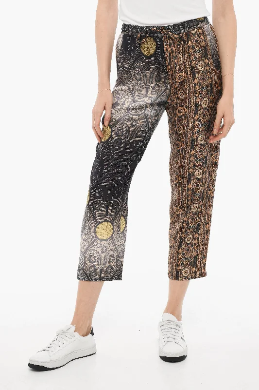 Pierre-Louis Mascia Patterned Silk Pants with Elastic Waistband