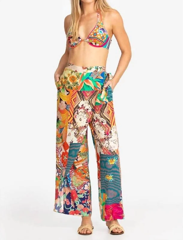 Side Wrap Pant In Multi