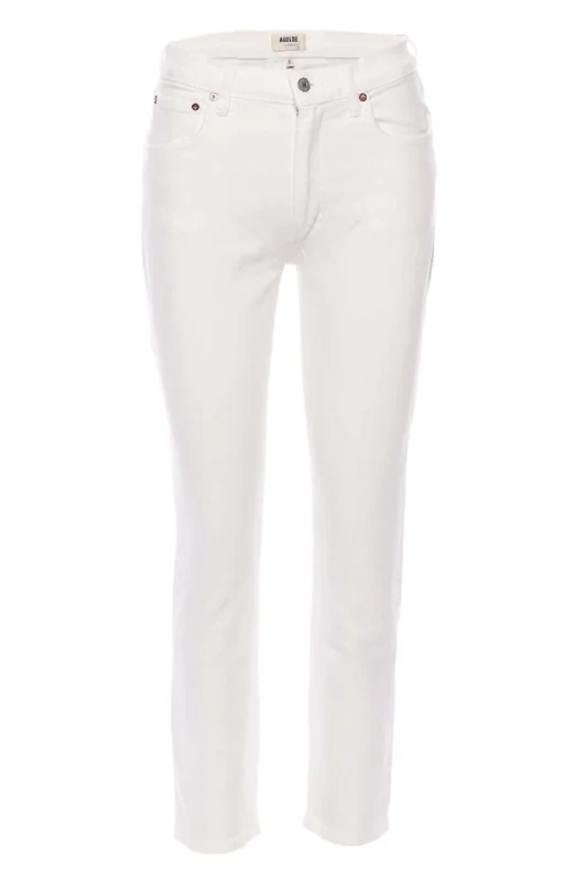 Willow Mid Rise Slim Crop Jeans In Sour Cream