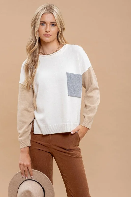 Colorblock Lightweight Sweaters - 2 Colors!