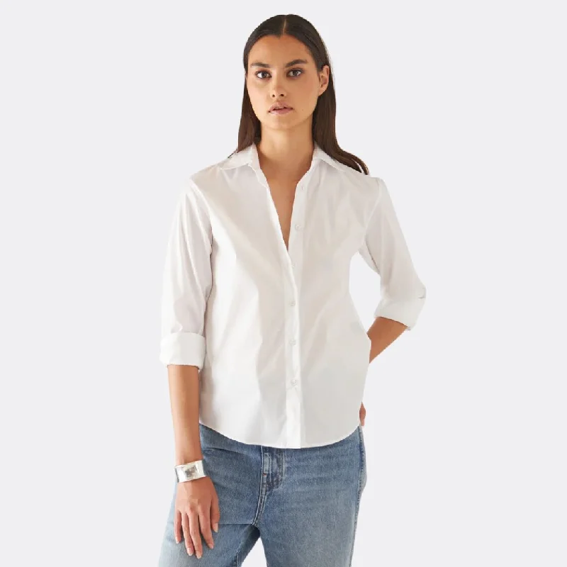 Cotton Stretch Classic Shirt (White)