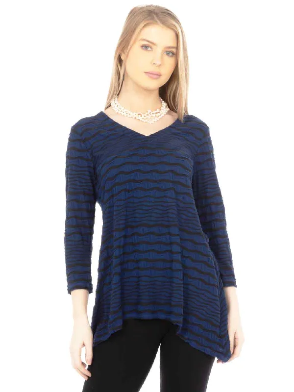 Tianello Stripe Knit Jersey Jacquard "Vadelle" Tunic