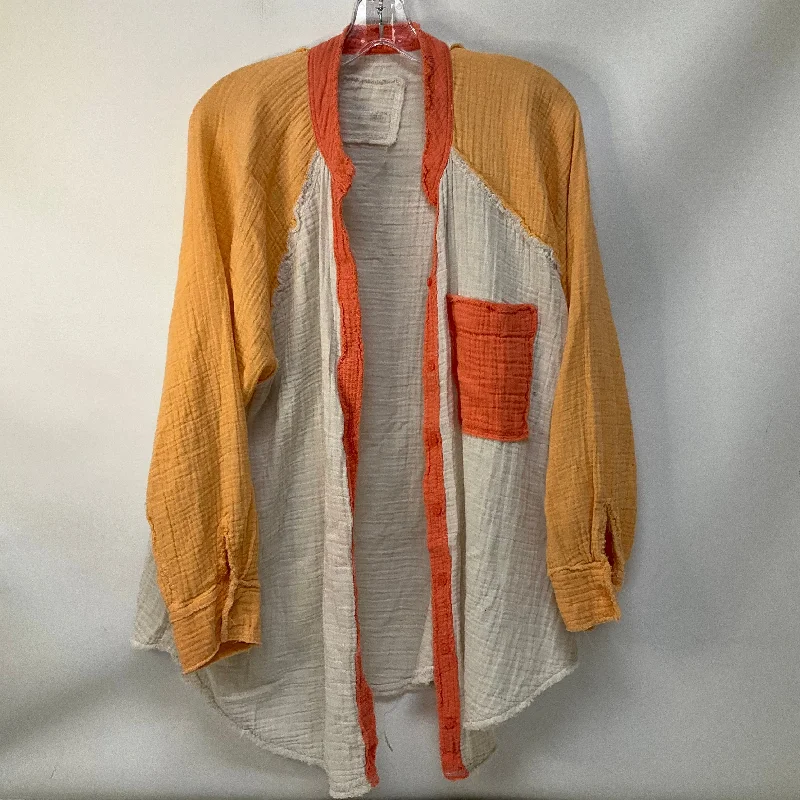 Top Long Sleeve By Aerie In Orange, Size: L