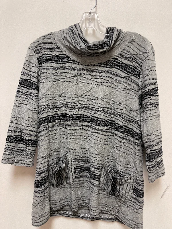 Top Long Sleeve By Clothes Mentor In Grey, Size: L