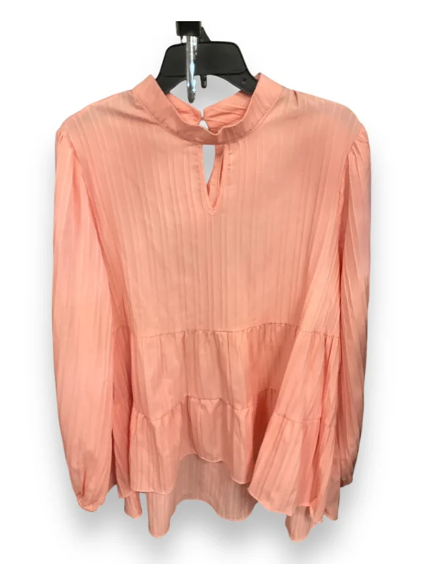 Top Long Sleeve By Clothes Mentor In Peach, Size: 1x