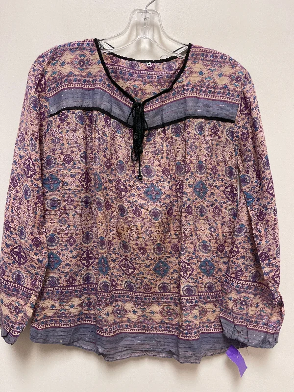 Top Long Sleeve By Clothes Mentor In Purple, Size: M