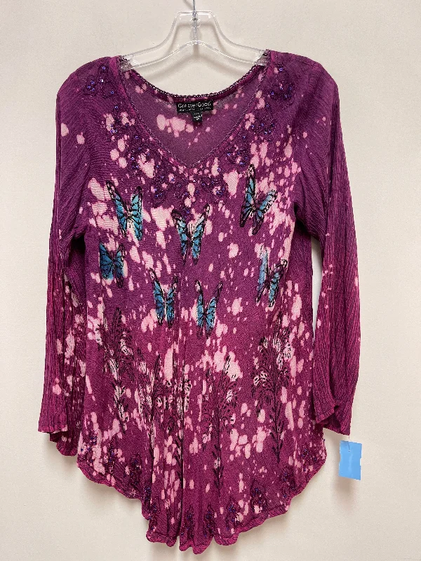 Top Long Sleeve By Clothes Mentor In Purple, Size: S