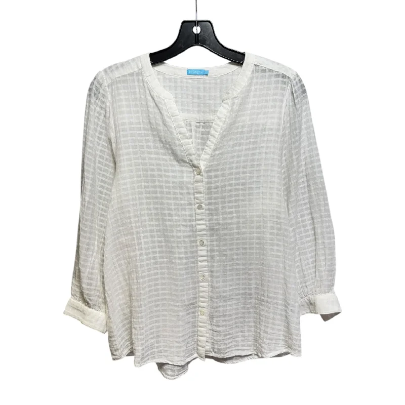 Top Long Sleeve By J Mclaughlin In White, Size: S