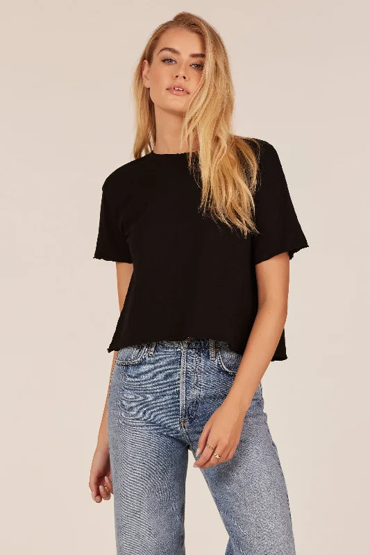 RAW EDGE CROPPED TEE