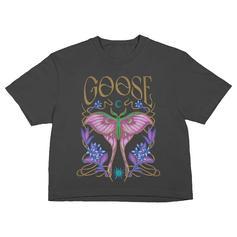 Butterfly Ladies Crop T-Shirt