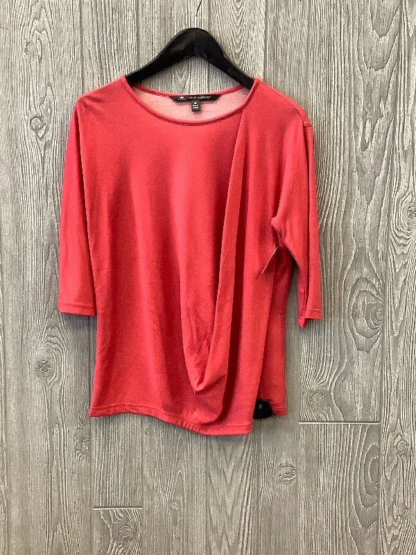 Top 3/4 Sleeve By Lee In Red, Size: M